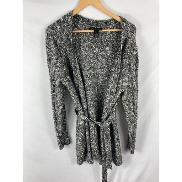 Lane Bryant Marled Tie Waist Thick Knit Cardigan Sweater Size 14/16 - Picture 1 of 6